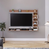 Trueliving Wall-Mounted Fancey Tv Unit with Shelf & Drawers 137.2 L x 33 W x 109.2 H